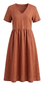 Leinenkleid Terrakotta