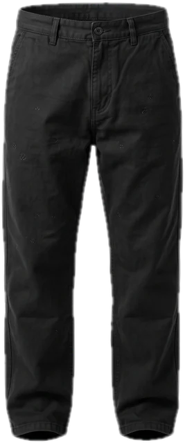 KI-Produktbild der schwarzen Hose auf weißem Grund.